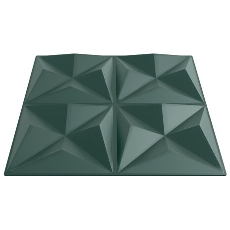 24 st Wandpanelen origami 6 m² 50x50 cm XPS groen 6