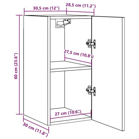 Tv-meubelen 2 st 30,5x30x60 cm bewerkt hout oud houtkleurig 11