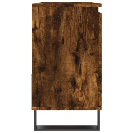 Badkamerkast 65x33x60 cm bewerkt hout gerookt eikenkleurig 6