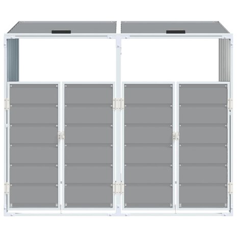 Containerberging voor 2 containers 144x81x113 cm staal grijs 5