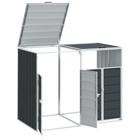 Containerberging voor 2 containers 144x81x113cm staal antraciet 4