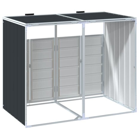 Containerberging voor 2 containers 144x81x113cm staal antraciet 7