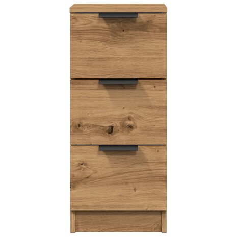 Dressoir 30x30x70 cm bewerkt hout artisanaal eikenkleur 5