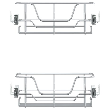 Draadmanden uittrekbaar 2 st 45 cm zilverkleurig 6