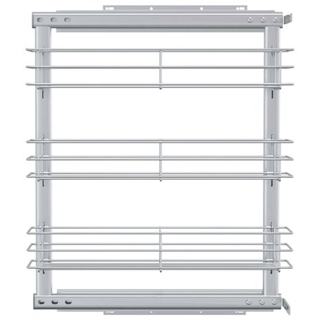 Draadmand uittrekbaar 3-laags 47x15,5x55,5 cm zilverkleurig 4