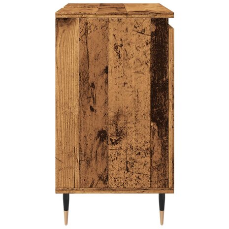 Badkamerkast 58x33x60 cm bewerkt hout oud houtkleurig 5