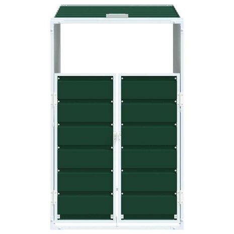 Containerberging voor 1 container 72x81x115 cm staal groen 5