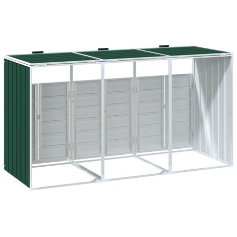 Containerberging voor 3 containers 216x81x115 cm staal groen 7