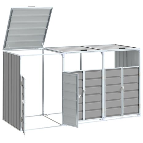 Containerberging voor 3 containers 216x81x115 cm staal grijs 4