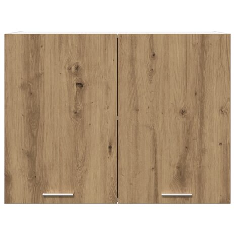 Hangkast 80x31x60 cm bewerkt hout artisanaal eikenkleur 4