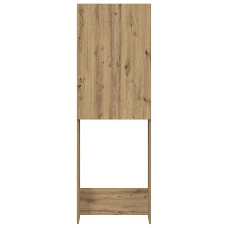 Wasmachinekast 64x25,5x190 cm artisanaal eikenkleur 6