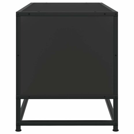 Tv-meubel 80x34,5x40 cm bewerkt hout en metaal zwart 5