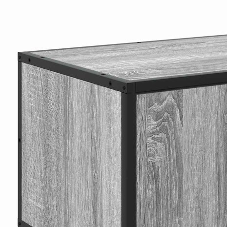 Tv-meubel 80x34,5x40 cm bewerkt hout metaal grijs sonoma eiken 8