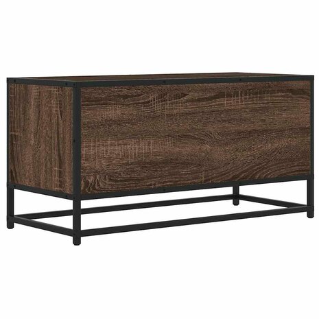 Tv-meubel 80x34,5x40 cm bewerkt hout metaal bruin eikenkleur 6