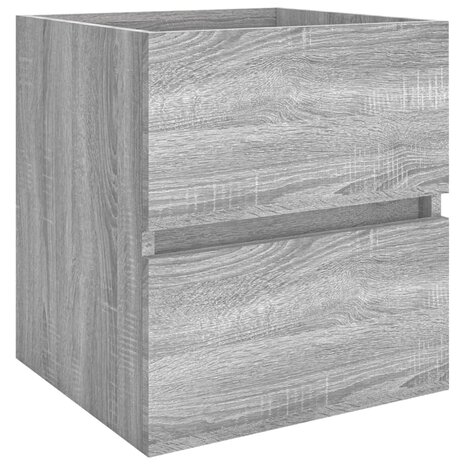 Wastafelkast 41x38,5x45 cm bewerkt hout grijs sonoma eikenkleur 2