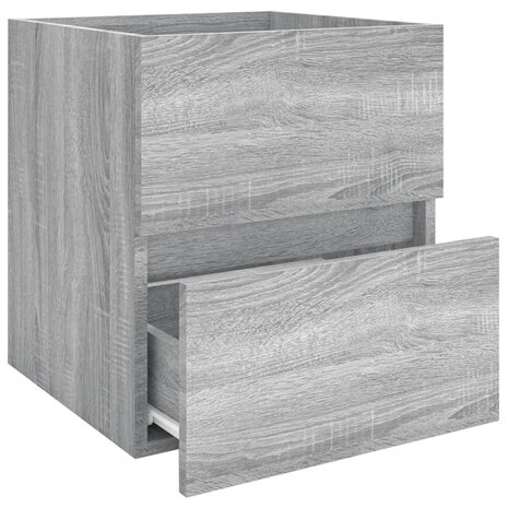 Wastafelkast 41x38,5x45 cm bewerkt hout grijs sonoma eikenkleur 4