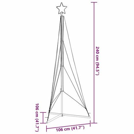 Kerstboomverlichting 483 warmwitte LED&apos;s 240 cm 11