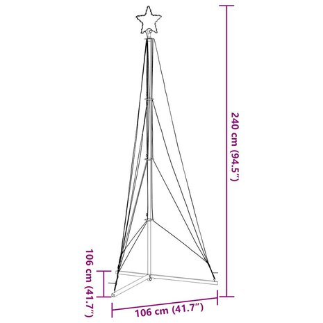 Kerstboomverlichting 483 blauwe LED&apos;s 240 cm 11