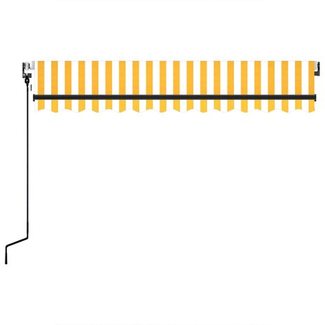 Luifel automatisch uittrekbaar 350x250 cm geel en wit 4