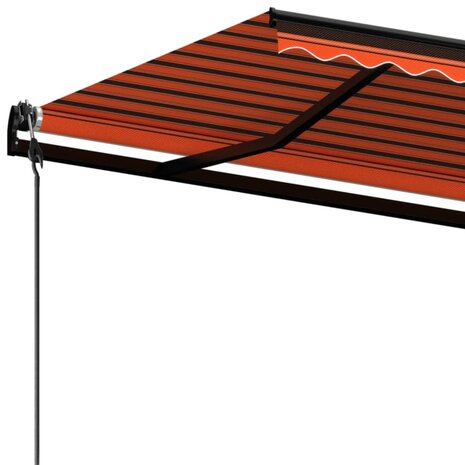 Luifel automatisch uittrekbaar 400x350 cm oranje en bruin 5