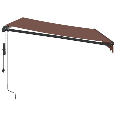 Luifel automatisch uittrekbaar met LED&apos;s 300x250 cm bruin 5