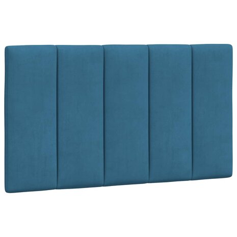 Hoofdbordkussen 80 cm fluweel blauw 2