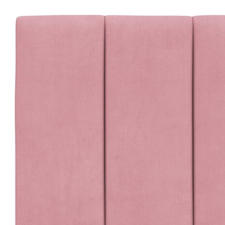 Hoofdbordkussen 80 cm fluweel roze 8