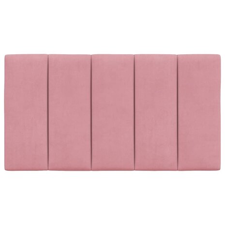 Hoofdbordkussen 90 cm fluweel roze 5