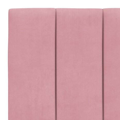 Hoofdbordkussen 90 cm fluweel roze 8