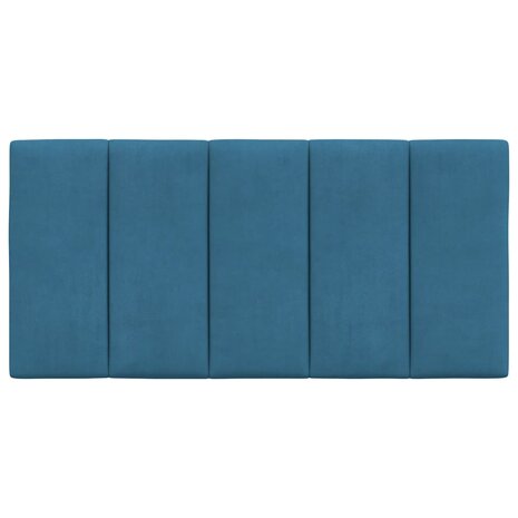 Hoofdbordkussen 100 cm fluweel blauw 5