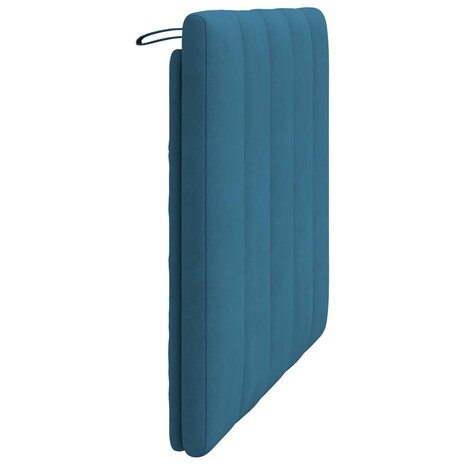 Hoofdbordkussen 100 cm fluweel blauw 6