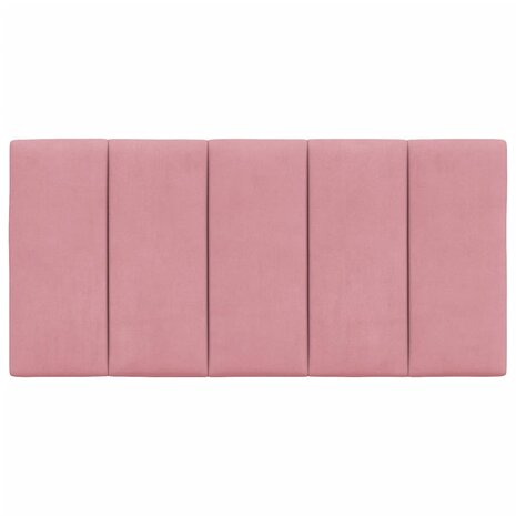 Hoofdbordkussen 100 cm fluweel roze 5