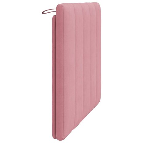 Hoofdbordkussen 100 cm fluweel roze 6