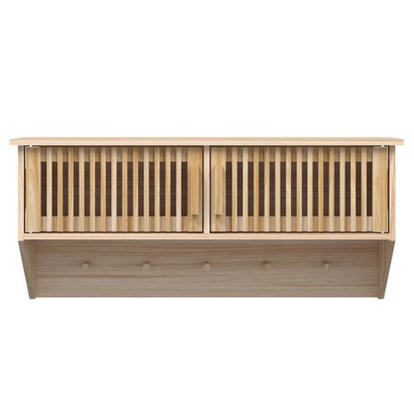 Wandkast met haken 80x24x35,5 cm bewerkt hout 6