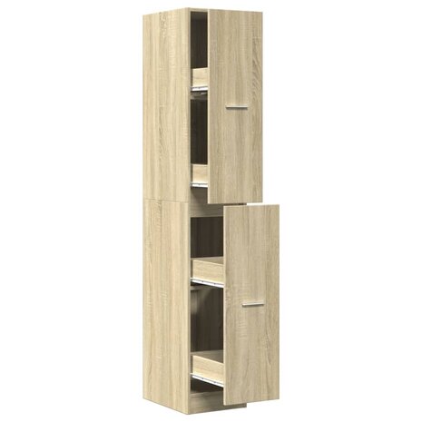 Apothekerskast 30x41x174,5 cm bewerkt hout sonoma eikenkleurig 2