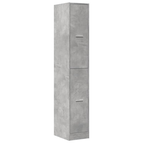 Apothekerskast 30x41x174,5 cm bewerkt hout betongrijs 3