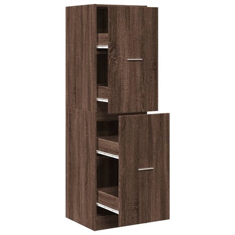 Apothekerskast 40x41x144,5 cm bewerkt hout bruin eikenkleurig 2