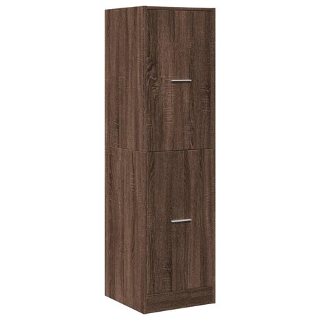 Apothekerskast 40x41x144,5 cm bewerkt hout bruin eikenkleurig 3