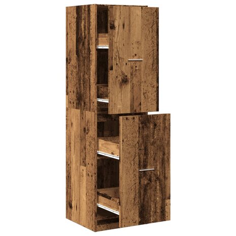 Apothekerskast 40x41x144,5 cm bewerkt hout oud houtkleurig 2