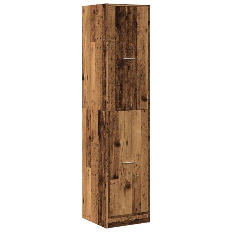 Apothekerskast 40x41x174,5 cm bewerkt hout oud houtkleurig 3