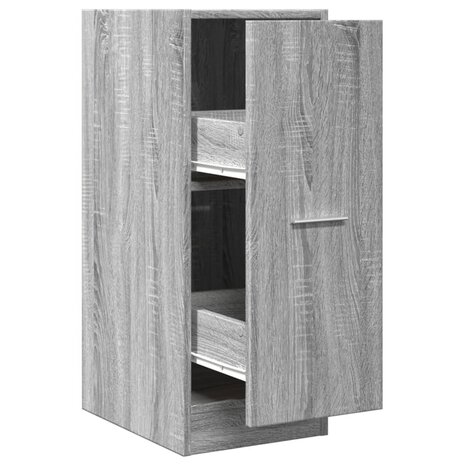 Apothekerskast 30x41x77,5 cm bewerkt hout grijs sonoma eiken 2