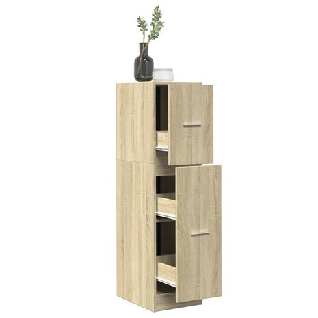 Apothekerskast 30x41x118 cm bewerkt hout sonoma eikenkleurig 1