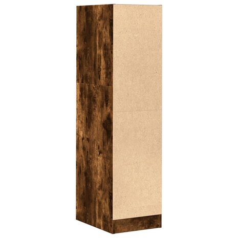 Apothekerskast 30x41x118 cm bewerkt hout gerookt eikenkleurig 7