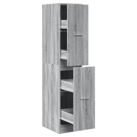 Apothekerskast 30x41x144,5 cm bewerkt hout grijs sonoma eiken 2