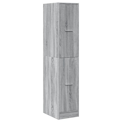 Apothekerskast 30x41x144,5 cm bewerkt hout grijs sonoma eiken 3