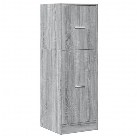 Apothekerskast 40x41x118 cm bewerkt hout grijs sonoma eiken 3