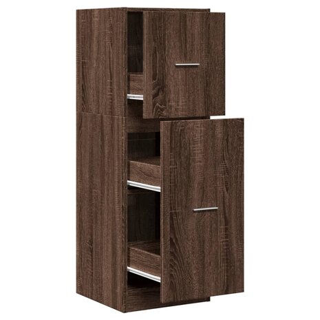 Apothekerskast 40x41x118 cm bewerkt hout bruin eikenkleurig 2