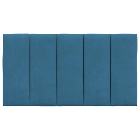 Hoofdbordkussen 90 cm fluweel blauw 5