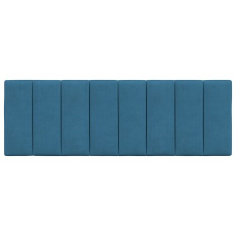 Hoofdbordkussen 120 cm fluweel blauw 5