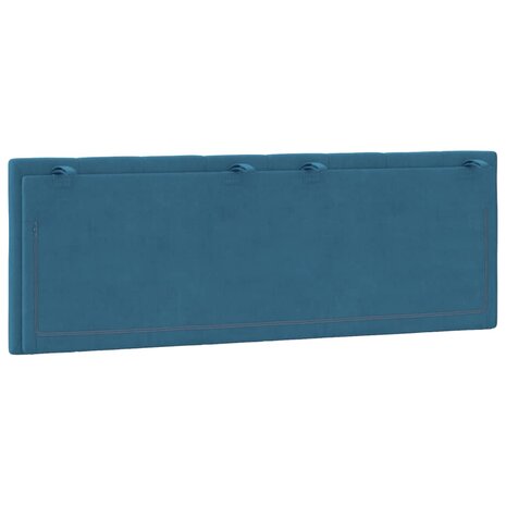 Hoofdbordkussen 120 cm fluweel blauw 7